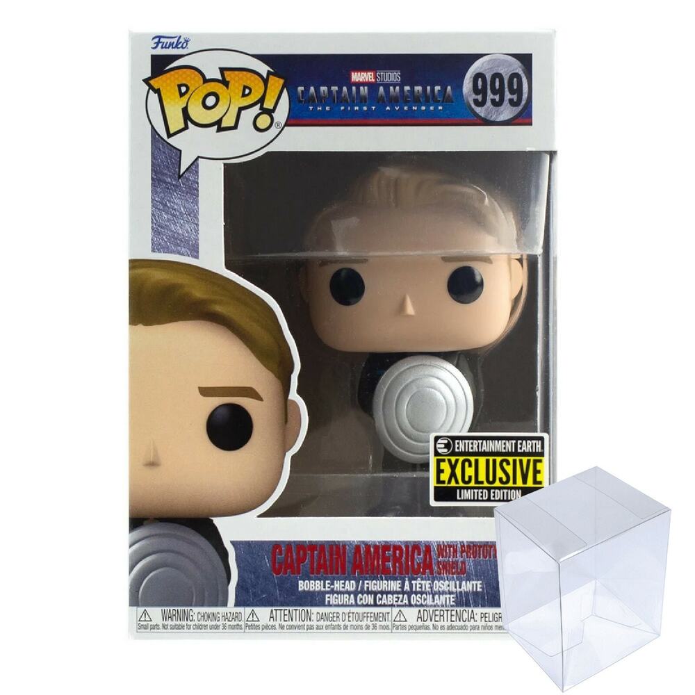 Funko Pop CAPTAIN AMERICA w/ Prototype Shield #999 Vinyl Figure EE Excl Rogers